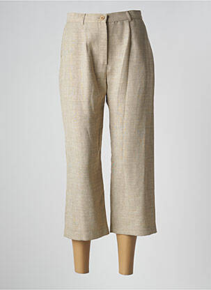 Pantacourt coupe droite taille normale beige PAUSE CAFE femme