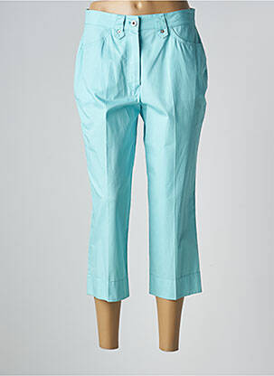 Pantacourt coupe droite taille normale bleu FRANK EDEN femme
