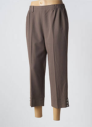 Pantacourt coupe droite taille normale marron K'TENDANCES femme