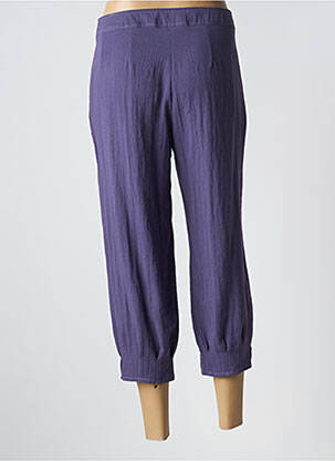 Pantacourt tissage popeline taille normale violet JEAN DELFIN femme