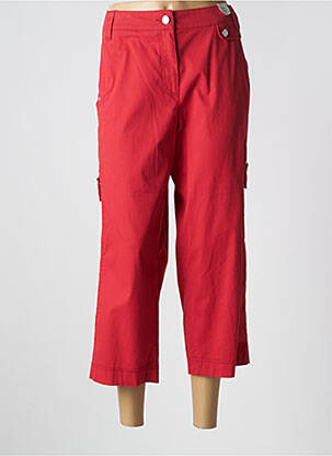 Pantacourt coupe droite taille normale rouge GARDEUR femme