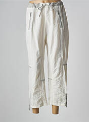 Pantalon 7/8 blanc UN POINT C EST TOUT pour femme seconde vue