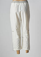 Pantalon 7/8 blanc UN POINT C EST TOUT pour femme seconde vue