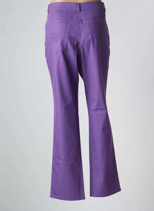 Jeans coupe droite violet LEBEK pour femme