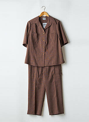 Ensemble pantalon coupe droite marron KARTING femme