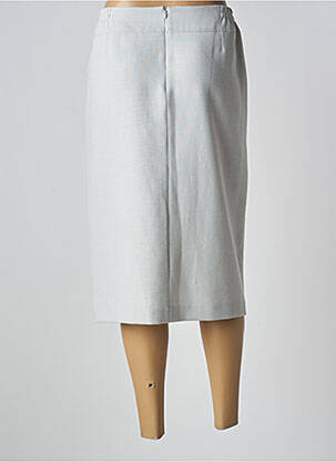 Jupe mi-longue stretch gris GUY DUBOUIS femme