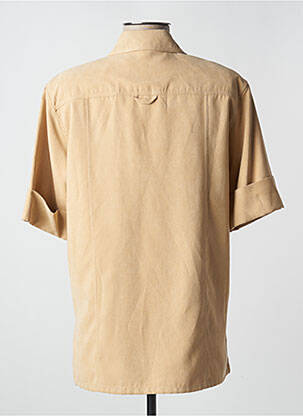 Chemisier coupe droite manches courtes beige TRU femme