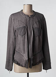 Veste casual col rond gris MERI & ESCA femme