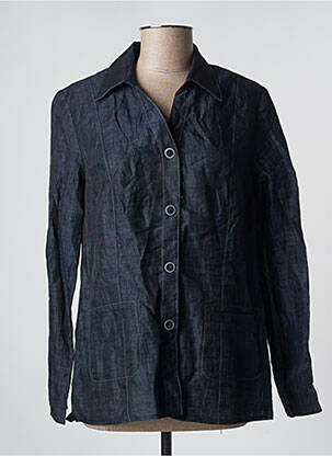 Veste casual coupe droite bleu BARBARA LEBEK femme