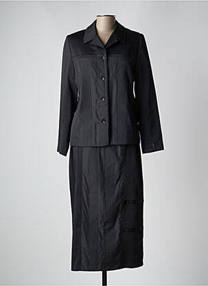 Ensemble jupe fermeture boutonnée sur le devant noir LISA CHESNAY femme