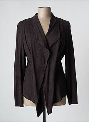 Veste casual col tailleur marron BARBARA LEBEK femme