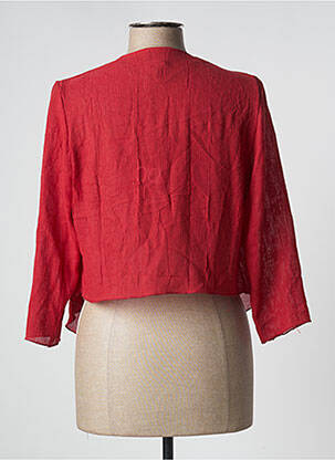 Gilet manches longues manches 3/4 rouge GUY DUBOUIS femme