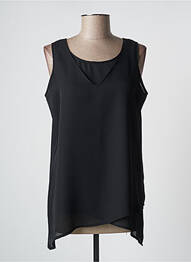 Top coupe fluide sans manche noir INTUITION femme
