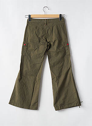 Pantalon 7/8 fermeture zippée sous rabat boutonné taille normale vert CIMARRON femme