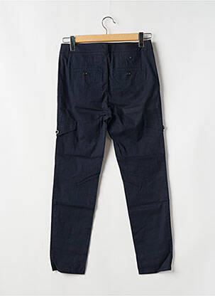 Pantalon chino fermeture zippée sous rabat boutonné taille normale bleu DE.CORP BY ESPRIT femme