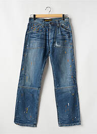 Jeans coupe droite effet usé délavé taille basse bleu RWD homme