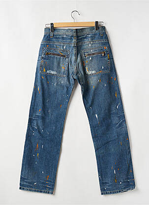 Jeans coupe droite effet usé délavé taille basse bleu RWD homme