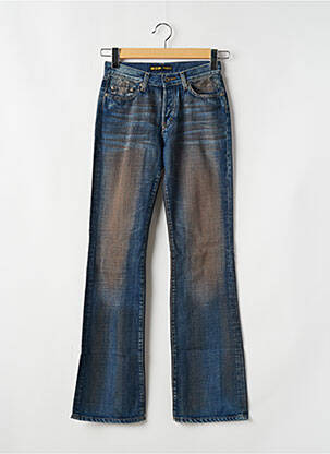 Jeans coupe droite taille basse taille basse bleu RWD femme