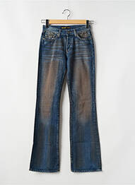 Jeans coupe droite taille basse taille basse bleu RWD femme