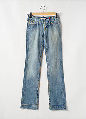 Jeans coupe droite taille basse taille basse bleu SCHOOL RAG femme