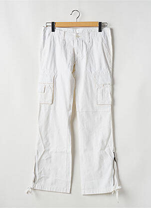Pantalon cargo coupe droite taille basse blanc TEDDY SMITH femme