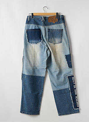 Jeans coupe large délavé taille normale bleu TWO ANGLE homme
