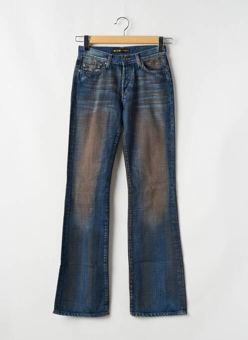 Jeans coupe droite taille basse taille basse bleu RWD femme