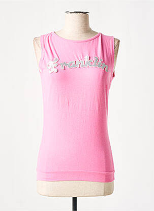 Débardeur tissage jersey sans manche rose FRANKLIN MARSHALL femme