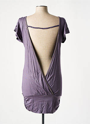 Tunique manches courtes tissage jersey violet GOLDDIGGA femme