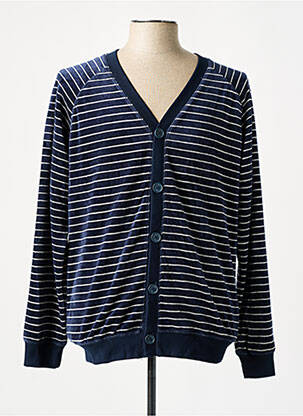 Gilet manches longues col v bleu CHEAP MONDAY homme