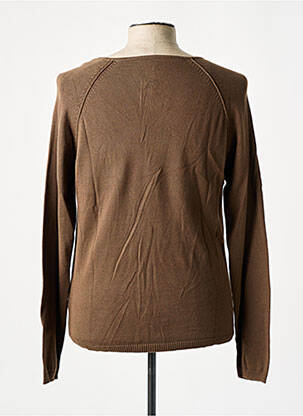 Pull col v manches longues marron UNDERGROUND homme