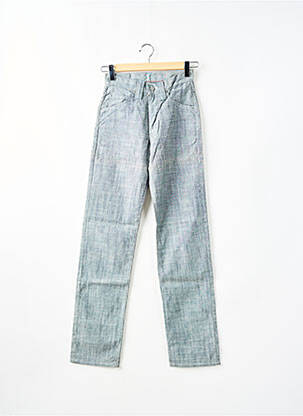 Jeans coupe droite fermeture zippée sous rabat boutonné taille haute gris EDWIN homme
