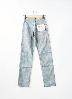Jeans coupe droite fermeture zippée sous rabat boutonné taille haute gris EDWIN homme