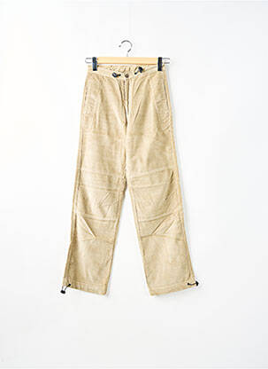 Pantalon droit stretch taille haute beige RWD homme