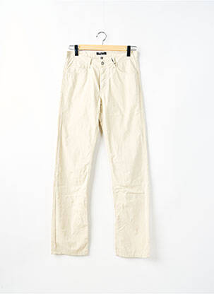 Pantalon droit tissage popeline taille normale beige TEDDY SMITH homme