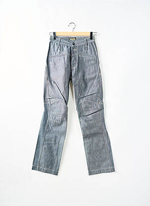 Jeans coupe droite fermeture boutonnée sur le devant taille haute bleu TEDDY SMITH homme