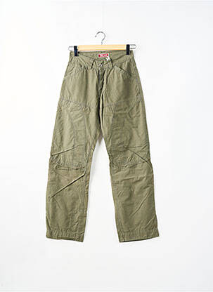 Pantalon droit tissage popeline taille normale vert TEDDY SMITH homme