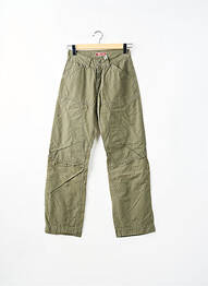 Pantalon droit tissage popeline taille normale vert TEDDY SMITH homme