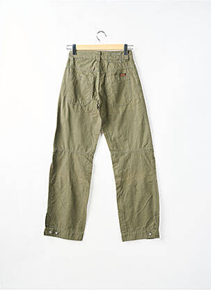 Pantalon droit tissage popeline taille normale vert TEDDY SMITH homme
