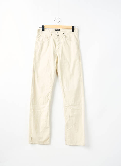 Pantalon droit tissage popeline taille normale beige TEDDY SMITH homme