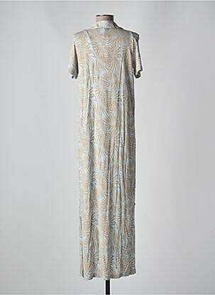 Robe longue manches courtes manches courtes bleu CREAM femme