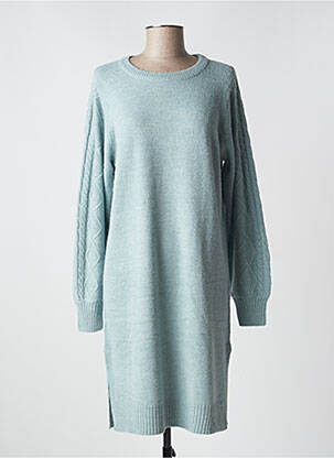 Robe pull stretch manches longues bleu ICHI femme