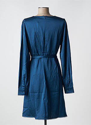 Robe mi-longue manches longues manches longues bleu CREAM femme