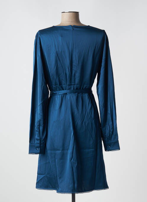 Robe mi-longue manches longues manches longues bleu CREAM femme