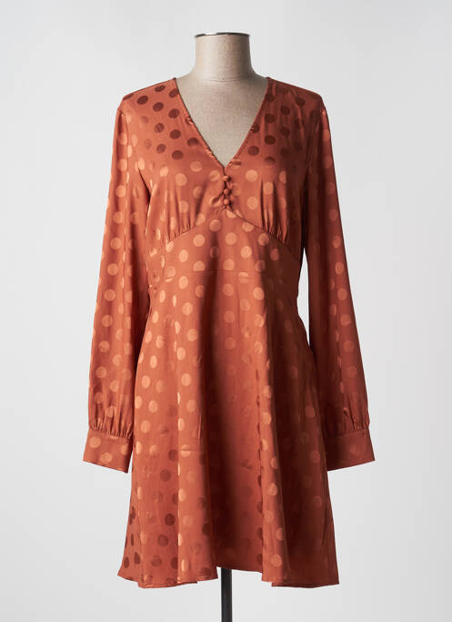 Robe mi-longue marron VERO MODA pour femme