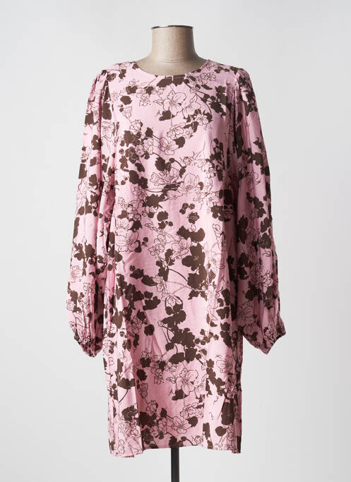 Robe mi-longue rose ICHI pour femme