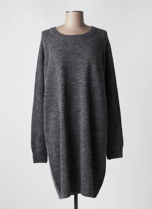 Robe pull gris ICHI pour femme