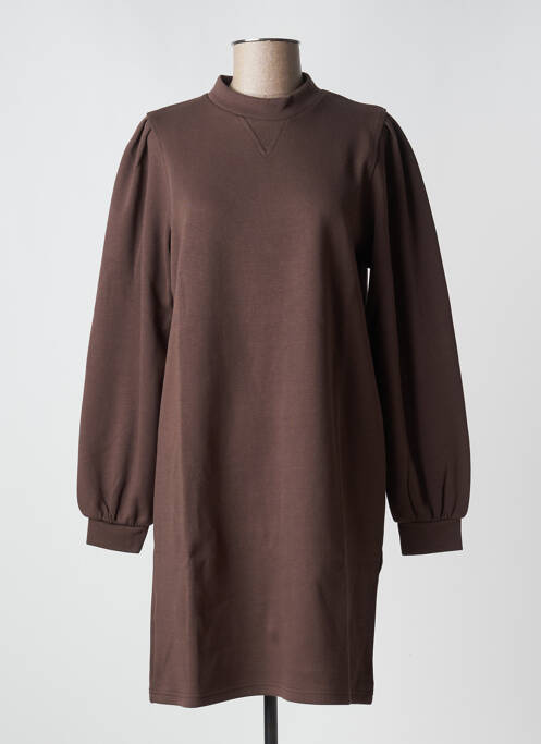 Robe pull marron ICHI pour femme