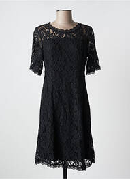 Robe mi-longue manches courtes manches courtes noir CREAM femme