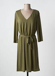 Robe mi-longue manches longues manches longues vert VERO MODA femme